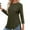 Army Green, variant on Chiccall Womens Lightweight Sweaters Fall Loose Ribbed Knit Crew Neck Side Slit Tops Blouse