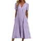 thumbnail image 1 of Vestidos Para Mujer Maxi Vestido Casual Raya Estampado Botones Cuello V Manga Corta Con Bolsillo Vestido Largo Odeerbi  ODB159473, 1 of 4