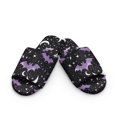 thumbnail image 2 of COEQINE Bat Galaxy Womens Fuzzy Slippers Halloween House Shoes Open Toe Indoor Slippers Soft Lightweight Quiet Fluffy Slides Machine Washable Footwear for Ladies Her Mom, 36-37, 2 of 7
