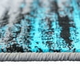 thumbnail image 6 of BizChair Modern Contemporary Area Rug, Turquoise Grey Black (5 Feet X 7 Feet), 6 of 7
