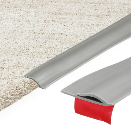 6.56Ft x 1.3" x 0.22" Self-Adhesive Carpet Edge Strip, TPE Gap Cover, Gray