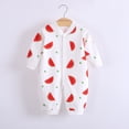 thumbnail image 2 of Akiihool Baby Fall Clothes Girl Baby Girl Romper Casual Ruffle Long Sleeve Overalls with Pocket Outfits Black Gray Toddler Jumpsuit Red,6-9 Months, 2 of 6