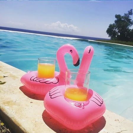2 Pack Inflatable Drink Holder Donut Pool Floating Cup Holder Shape Party Decorations