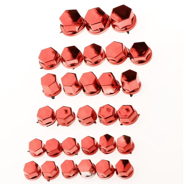 30 piezas prácticas de cubierta y tapa de tornillo de perno de enchufe de motocicleta, rojo