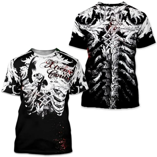 T-shirt cartoon cat bite knife creative pattern printing large size loose essentials short sleeve t