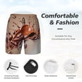 thumbnail image 3 of Balery Coffee Beans Chocolate Splash Bañador para hombre, shorts de playa de secado rápido con entrepierna y forro de compresión-3X-Large, 3 of 6