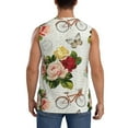 thumbnail image 4 of Uemuo Vintage Bike Flower Butterfly Pattern Men's Sleeveless T-Shirt,Muscle Athletic Tank Top, Moisture-wicking Quick-dry Breathable Classic Tee Top for Gym Run Outdoor Sports-, 4 of 8