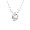 thumbnail image 2 of Delight Jewelry Silvertone Imitation Pearl Snowman Joy Ring Charm Necklace, 18", 2 of 4