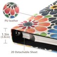 thumbnail image 3 of FORMRS 3 Ring Photo Album 4"x6" Self Adhesive Large Capacity PU Leather Cover, Dark Floral, 3 of 8