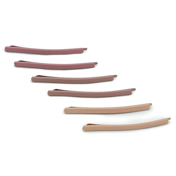 VANIDO Enamel Matte Mini Bobby Pins - Hair Pins for Women | Small Bobby Pin for Thin Hair | Bobby Pins for Thick Hair | Bobby Pins for Styling & Sectioning | Hair Pin Pack, 6 pcs