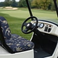 thumbnail image 3 of Garronmavis Dinosaur Skeleton Golf Cart Seat Covers Set Polyester Front Seat Cover Easy to Install and Clean Universal Fit Interior Protection Golf Cart Replacement Seat Cover, 3 of 6