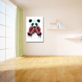 thumbnail image 3 of 2 piezas de lienzo de Panda de boxeo, pintura artística de pared, imagen impresa, decoración para el hogar y la Oficina, 3 of 5