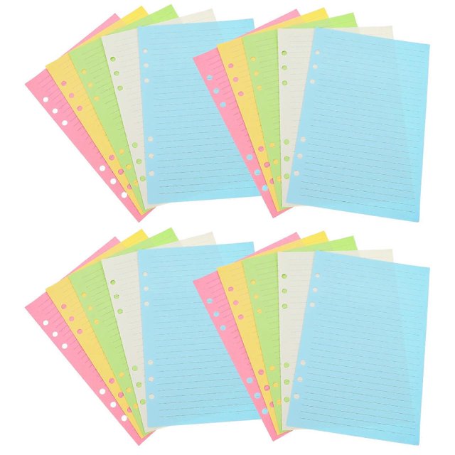 50 Sheets Notebook Insert Paper Refill for Binder A5 Size