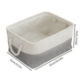 thumbnail image 2 of Fabric Foldable Storage Basket Collapsible Organizer Bin - Sturdy Cloth Storage Container for Home Bedroom, Large Capacity Basket for Clothes Toys Books Household Items Storager, 8*12*16in, Gray, 2 of 7