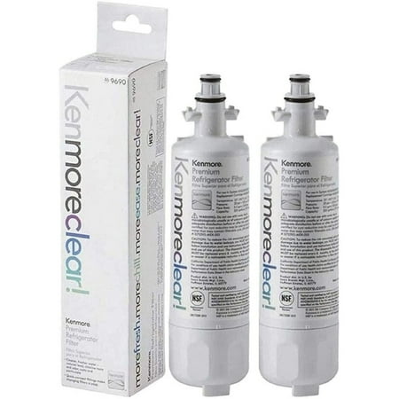 

2 Pack 9690 Refrigerator Water Filter Compatible for 9690 46-9690 469690 Refrigerator Water Filter White