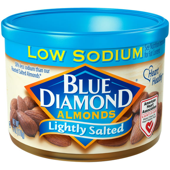 Blue Diamond Almonds, Lightly Salted Flavored Snack Nuts perfect snacking and on-the-go, 6 oz
