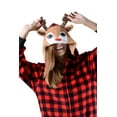 thumbnail image 4 of Women's Plush Animal Onesie Pajama, Plaid Reindeer, L/XL, 4 of 5