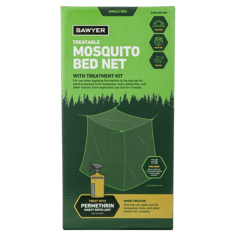 Sawyer Products SP882 Single Green Mosquito Bed Net, Fine