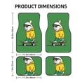 thumbnail image 2 of Cauagu Cool Skateboarding Bulldog Pattern Car Floor Mat Set of 4,Car Carpet Mats Car Mats with Anti-Slip Backing & Driver Heel Pad Universal Fit for Cars/Trucks/SUV/Vans, 2 of 6