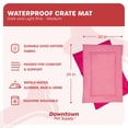 thumbnail image 3 of Downtown Pet Supply Waterproof Dog Crate Mat, Dark/Light Pink, M, 3 of 7