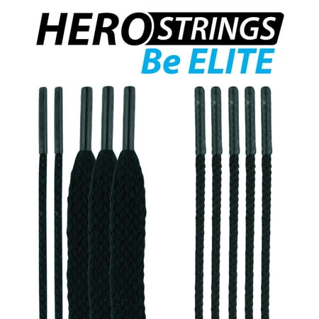 (1-Pack) Lacrosse HeroStrings Pro Stringing Kit Black HM-Strings-Blk-1P By East Coast Dyes Ship from