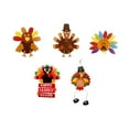 thumbnail image 4 of FOLOYORI 5Pcs Thanksgiving Ornaments Diy Craft For Kids Turkey Shape Wall Hanging Home Decoration Assorted Color, 4 of 8