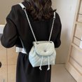thumbnail image 4 of Mochila clásica con cadena estilo Chanel para mujer, nuevo estilo 2025, moderna y versátil bandolera de hombro, mochila pequeña multiusos., 4 of 4