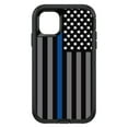 thumbnail image 1 of DistinctInk Custom SKIN / DECAL compatible with OtterBox Defender for iPhone 11 Pro MAX (6.5" Screen) - Thin Blue Line US Flag Law Enforcement - Show Your Support for First Responders, 1 of 5