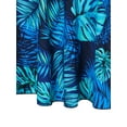 thumbnail image 5 of Women's Plus Size Swim Skirt Tropical Plant Floral Print Side Split Swimsuit Bottoms, Size S-4XL, 5 of 5