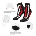 thumbnail image 5 of Rateoe USA Flag Cross Pattern Quarter Crew Socks,Toe Seamed Ankle Socks,Cotton Cushioned Breathable Athletic Crew Sports Socks, 5 of 7