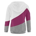 thumbnail image 6 of UAMVSH Women's Casual Hoodies Trendy Color Block Long Sleeve Drawstring Hooded Sweatshirts with Pockets 1/4 Zip Hooded Pullover Tops(Small,Purple 3), 6 of 6