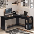 thumbnail image 1 of Escritorio L HOMEMAKE FURNITURE tablero grande Negro 140cm*140cm*75cm, 1 of 7