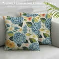 thumbnail image 3 of PRATYUS Spring Pillow Covers, Blue Hydrangea Flower Throw Pillows Spring Summer Floral Decorations Holiday Farmhouse Pillowcase Outdoor Decor Cushion Case for Couch Sofa Home 12x12in, 3 of 5