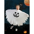 thumbnail image 2 of Uccdo 1-6Y Toddler Girls Boys Halloween White Ghost Costumes Kids Party Ghostly Costume Hooded Cloak, 2 of 8