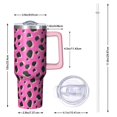 thumbnail image 2 of Leopard Print 40oz Tumbler– Stainless Steel Insulated Tumbler with Handle and Straw, Large Capacity Travel Cup for Hot & Cold Drinks, 2 of 6