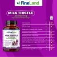 thumbnail image 3 of Fineland Vitamins Milk Thistle Silymarin Extract Liver Support Capsules 120 Count 3 oz, 3 of 7