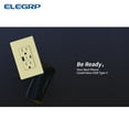 thumbnail image 3 of ELEGRP USB Outlets Receptacles, USB C Wall Outlet, 25W 5.0 Amp High Speed Charging USB Electrical Outlet, 15 Amp Tamper-Resistant Outlet with USB C Ports, UL Listed, Wall Plate Included, 3 of 9