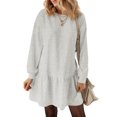 thumbnail image 1 of UVN Vestidos de Otoño para Mujer, Vestido de Sudadera Casual de Gran Tamaño con Cuello Redondo y Manga Larga de Invierno, 1 of 9