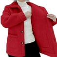 thumbnail image 4 of iHPH7 Fleece Jacket Women Winter Clothing for Women Warm Jackets for Women Casual Outerwear Fuzzy Jackets for Women Teddy Jacket Women Winter Outfits for Women Red 4XL, 4 of 5