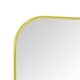thumbnail image 6 of TEHOME Contemporary Gold Rectangle Bathroom Mirror, 30x40 Inches, Rounded Vanity Mirror, 6 of 8