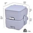 thumbnail image 3 of Gymax 5.3 Gallon 20L Portable Toilet Flush Travel Camping Outdoor/Indoor Potty Commode, 3 of 10