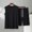 Black, variant on Men Outfits Mens T Shirt and Mens Pants Casual Sleeveless Crew Neck Summer Regular Fit Oversized Jogging Track Suit L-XXXXXL