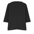 thumbnail image 5 of Scyoekwg Short Sleeve Shirts for Women Going Out Tops Casual Loose Comfy Blouse Tshirt Classic Solid Color Crewneck Irregular Tops Cute Tops (Black,XXL), 5 of 6