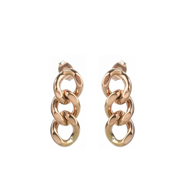 Pendientes de tuerca de acero inoxidable a la moda para mujer, cadena de eslabones cubanos, pendientes colgantes chapados en oro, regalos de joyería de fiesta Punk Rock Gao Jinjia LED