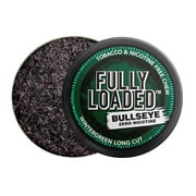 Fully Loaded Chew Tobacco and Nicotine Free Wintergreen Bullseye Long Cut Refreshing Flavor, Chewing Alternative