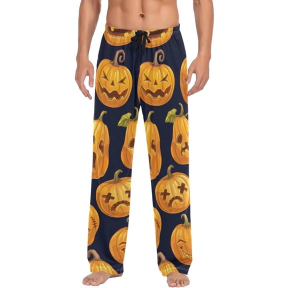 GZHJMY Halloween Pumpkins Pattern Pajama Pants, Mens Lounge Pants Super Soft Men Pajama Bottoms, Small, Christmas New Year Birthday Father's Day Gifts, Small