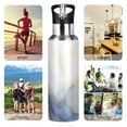 thumbnail image 4 of ALAZA Marble Pattern Water Bottle Insulated Flask Stainless Steel Straw Lid 20 oz, 4 of 6