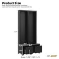 thumbnail image 2 of Harper & Bright Designs Modern Hall Tree with Bench , 3-IN-1 Coat Rack with Drawers and Hooks for Hallway , Black, 2 of 14
