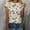 Green, variant on EGNMCR T Shirts for Women Women's Summer Casual Crewneck Short Sleeve T-Shirts Floral Print Fit Basic Tops Tees Blouses