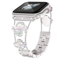 thumbnail image 4 of Adecuado para Apple Watch, Apple Watch SE1-8 Generación, correa de metal con trébol de diamantes de moda, 4 of 6